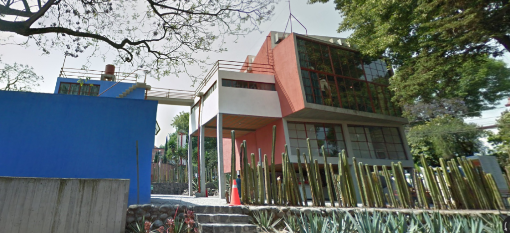 The Diego Rivera and Frida Kahlo studios in Mexico City on Google Street View.