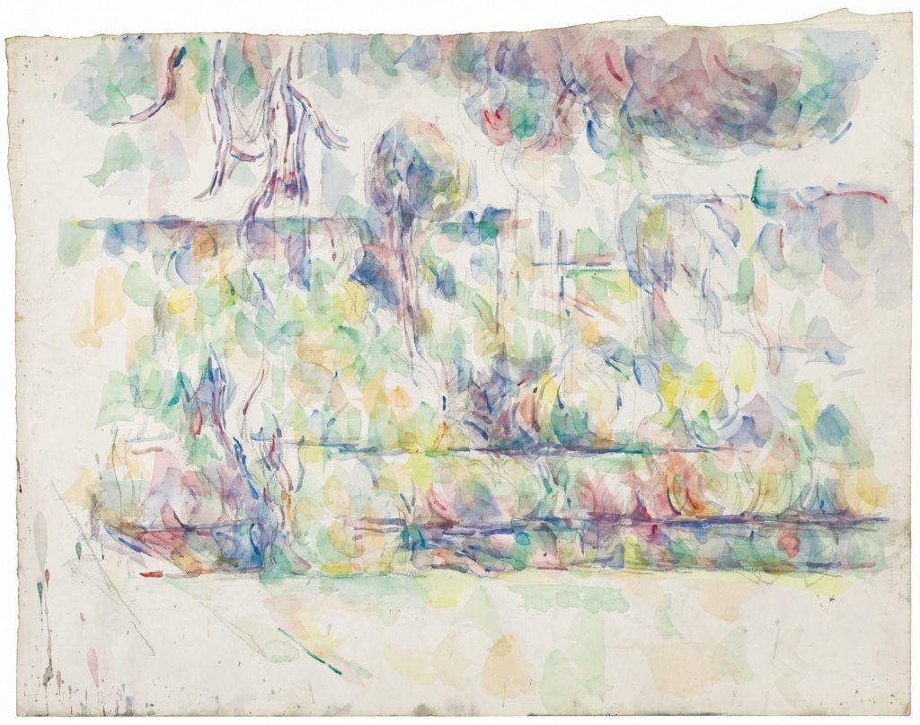 Paul Cézanne, Le Jardin des Lauves: vue sur Aix et la Cathédrale de Saint-Sauveur (1902–06). Private Collection. Photo by David Allison.
