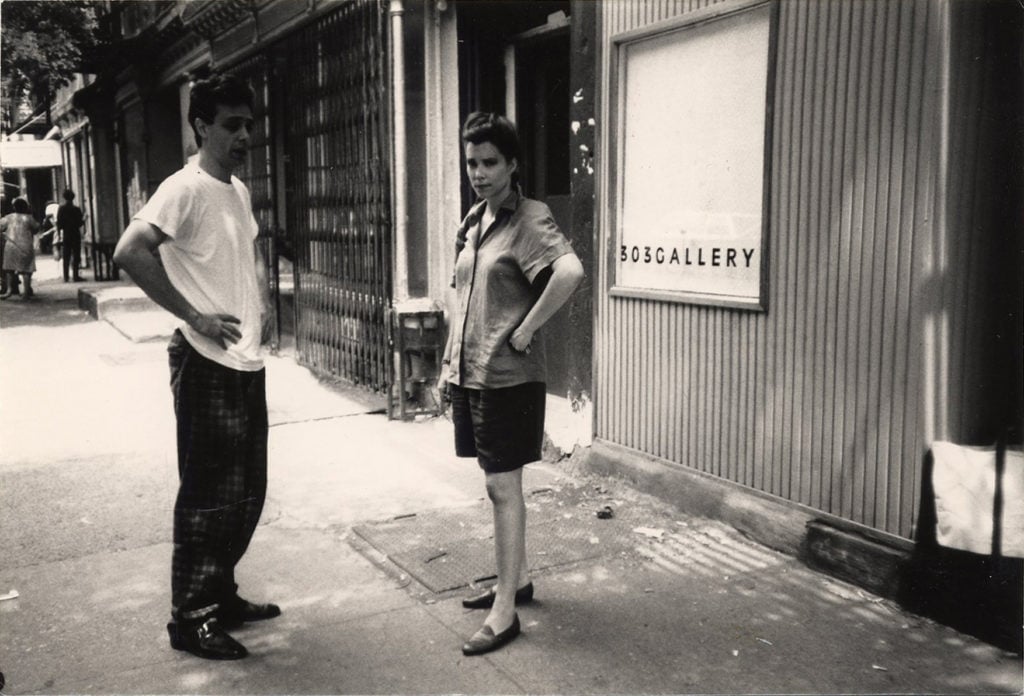 Colin de Land and Lisa Spellman on East 6th Street. Courtesy of 303 Gallery, New York.