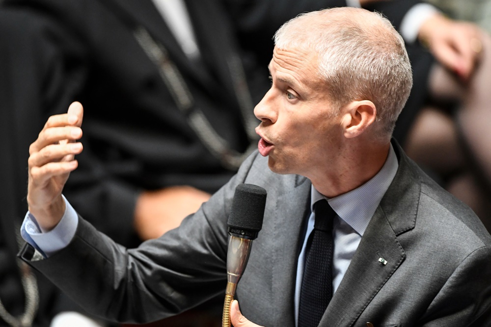 French Culture Minister Franck Riester addresses deputies during a session of questions to the government at the French National Assembly in Paris on July 16, 2019. (Photo by Bertrand GUAY / AFP/Getty Images) 