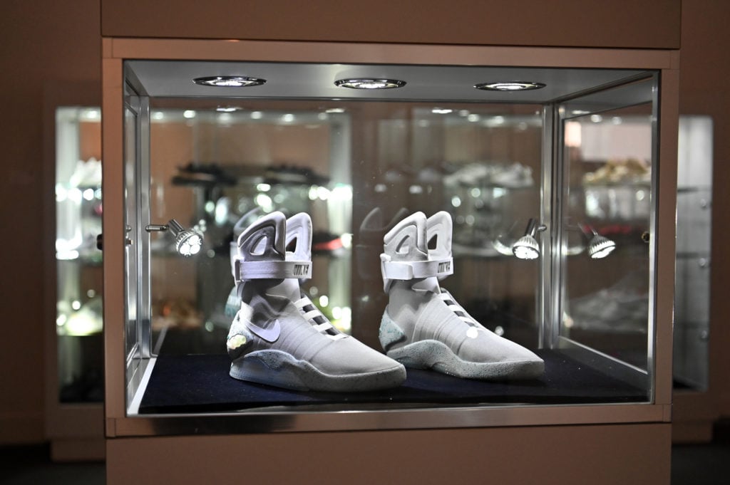"The Ultimate Sneaker Collection" auction at Sotheby's in New York City. (Photo by Dia Dipasupil/Getty Images)
