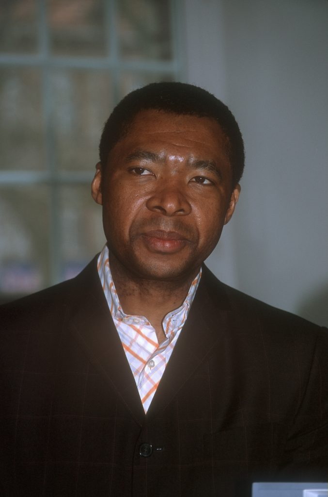 The curator Okwui Enwezor in 2002. (Photo by Sabine Simon/ullstein bild via Getty Images)