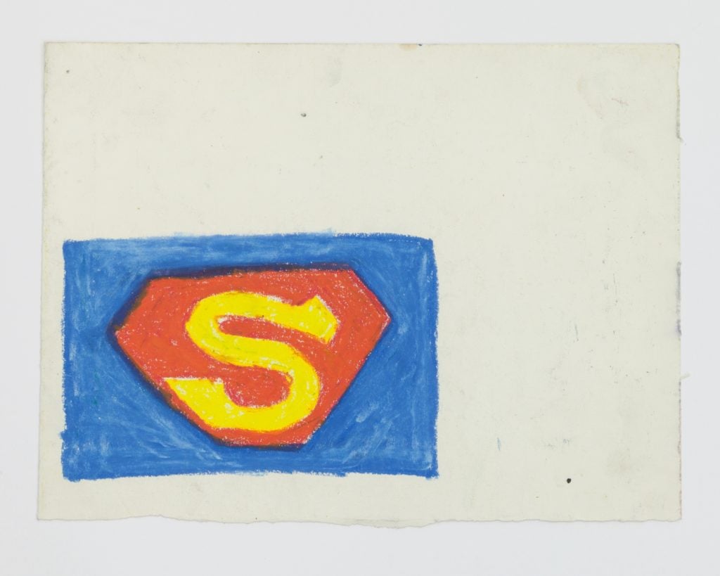 Stewart Hitch, “Superman Logo (c. 1978). Courtesy of the artist and Fisher Parrish Gallery.