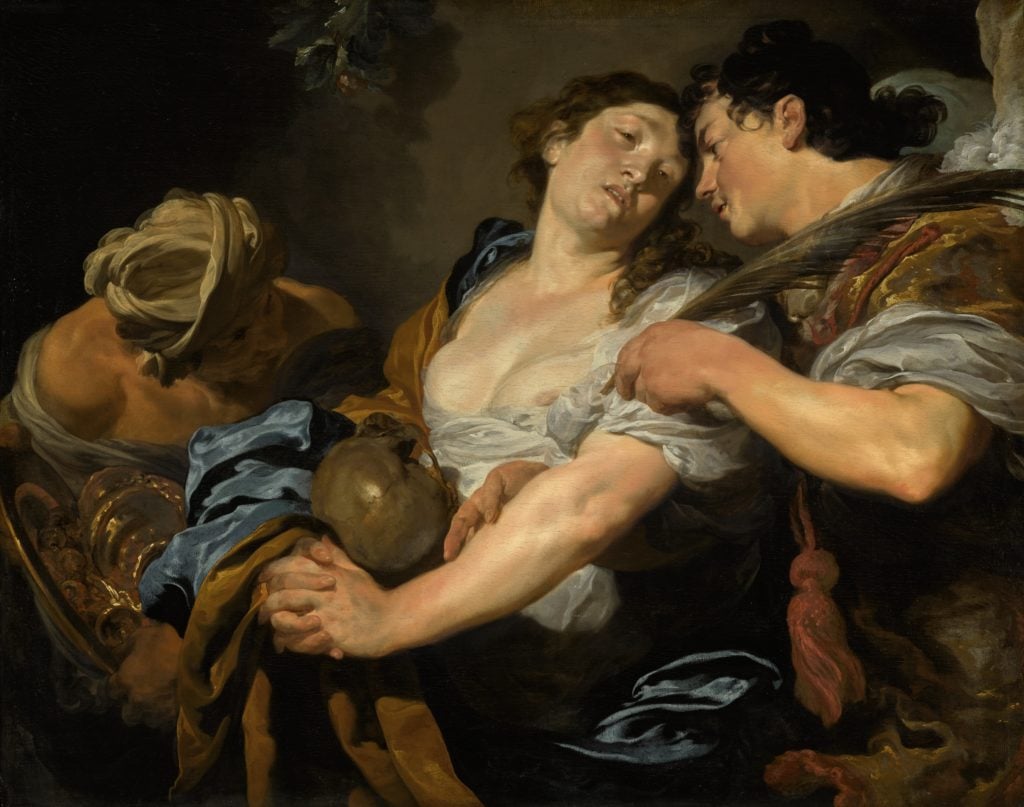 Johann Liss, <i>The Temptation of Saint Mary Magdalene</i>. Estimate: £4,000,000 — £6,000,000. Lot sold: £5,665,200. Courtesy Sotheby's.