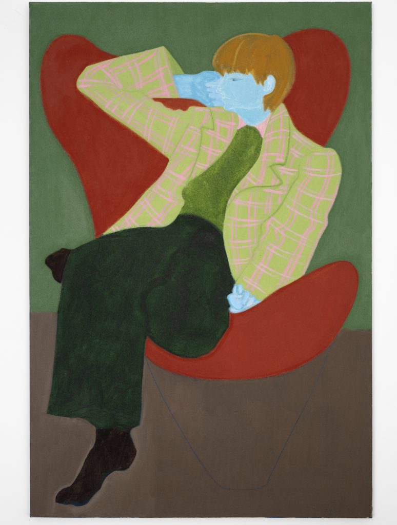 March Avery, <i>Ruth in a Sling Chair</i> (1985). © March Avery, courtesy the artist and Blum & Poe, Los Angeles/New York/Tokyo. 
