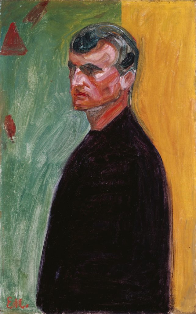 Edvard Munch, <i>Self-Portrait (against two-colored Background)</i> 1904. © Bildrecht, Wien, 2017. Courtesy of the Heidi Horten Collection.
