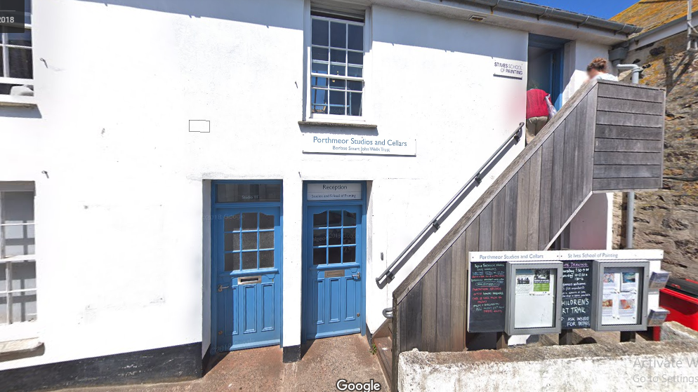 Porthmeor Studios, Cornwall. Google Street View.