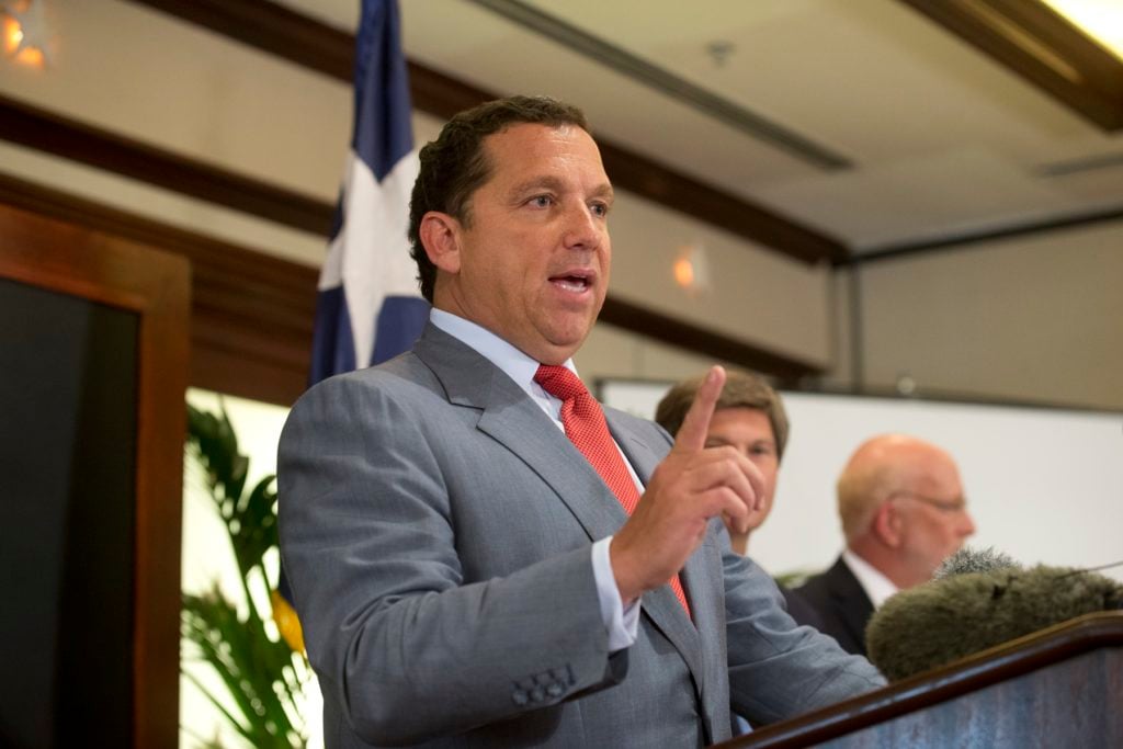 Houston mayoral candidate Tony Buzbee, who is offering a $50,000 reward for information leading to the return of his stolen art. Photo by Robert Daemmrich Photography Inc/Corbis via Getty Images.