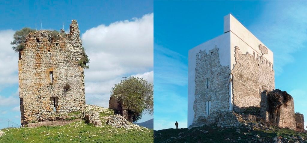 Spain's Castle of Matrera before and after restoration work carried out by architecture firm Carlos Quevado Rojas. Photo by Leandro Cabello, courtesy of Carquero Arquitectura.