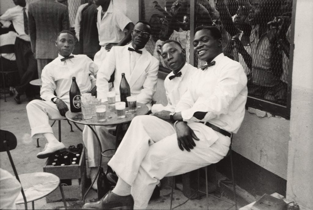 Jean Depara (Congolese, born Angola 1928-1997). Les musiciens (The Musicians). 1975. Gelatin silver print, printed later, 19 11/16 × 23 5/8″ (50 × 60 cm). The Museum of Modern Art, New York. CAAC-The Pigozzi Collection. Gift of Jean Pigozzi, 2019