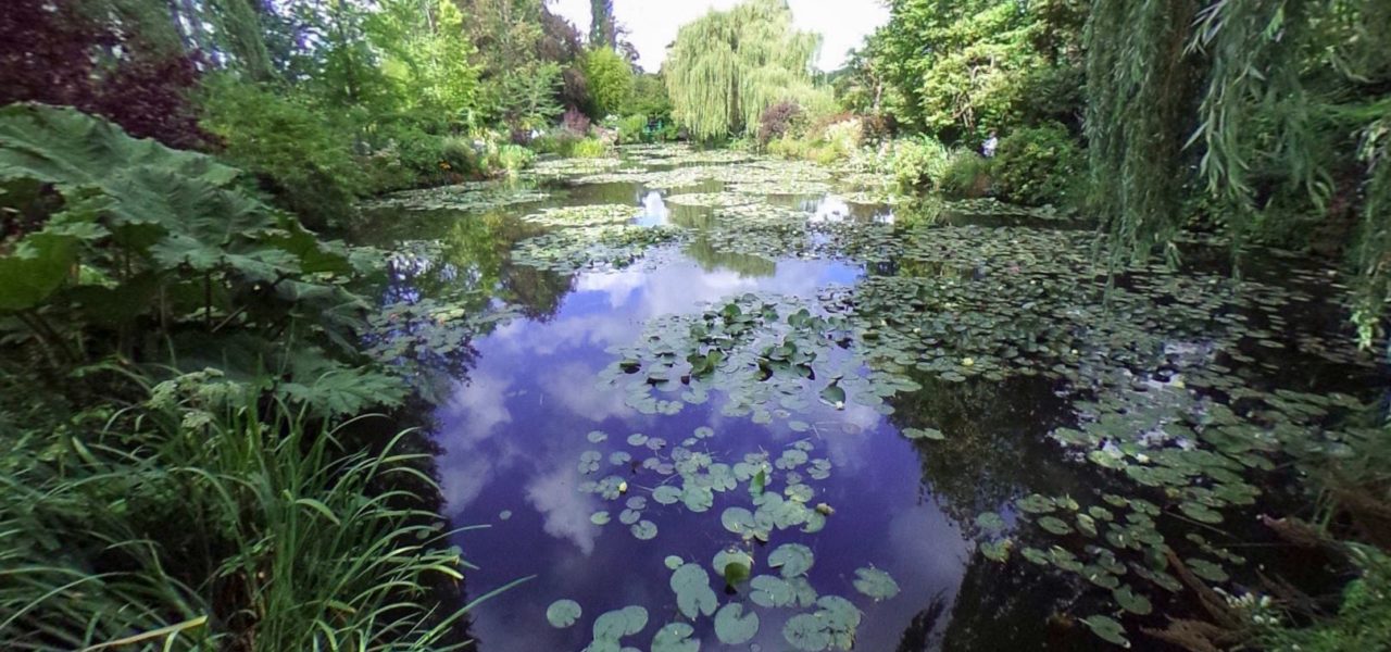 View of the lily pond at Giverny, as seen on Google Street View.
