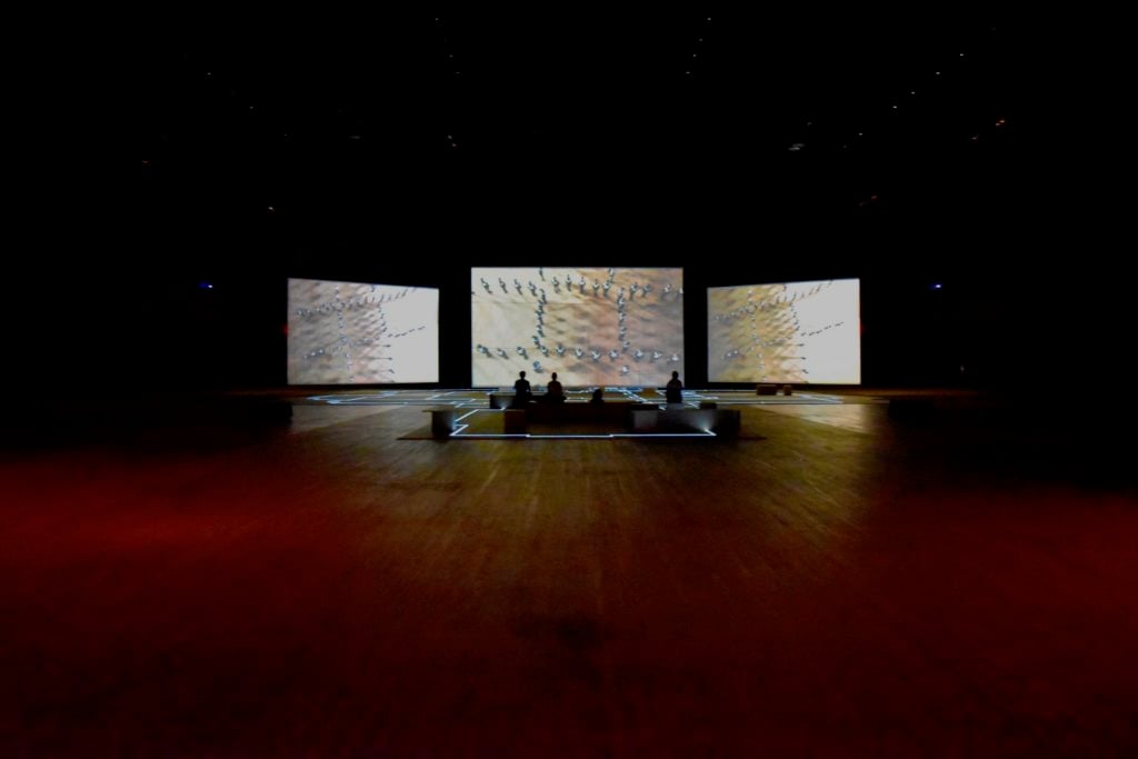 Installation view of Hito Steyerl's Drill at the Park Avenue Armory. Image: Ben Davis.