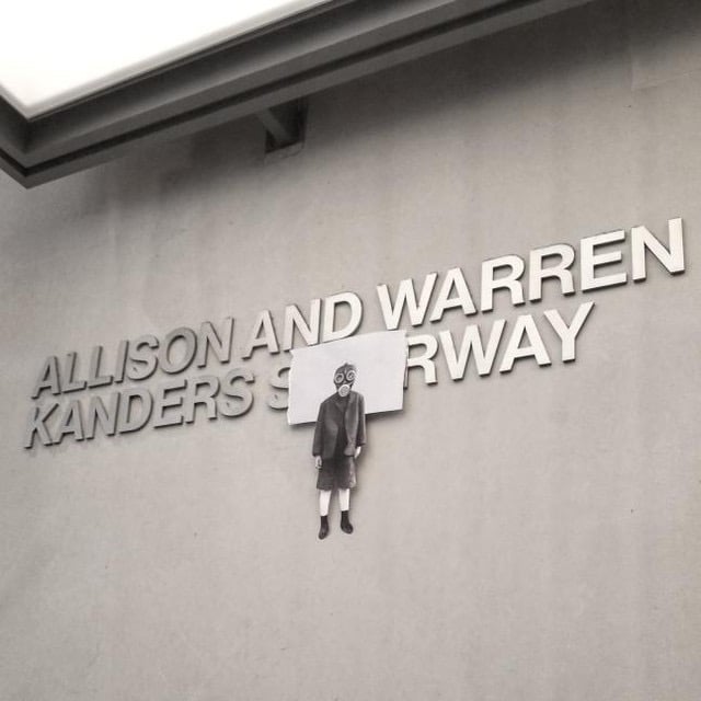 Jilly Ballistic targeted the Whitney Museum of American Art with this guerrilla artwork calling out board vice chair Warren Kanders's links to tear gas used on migrants. Photo courtesy of the artist.
