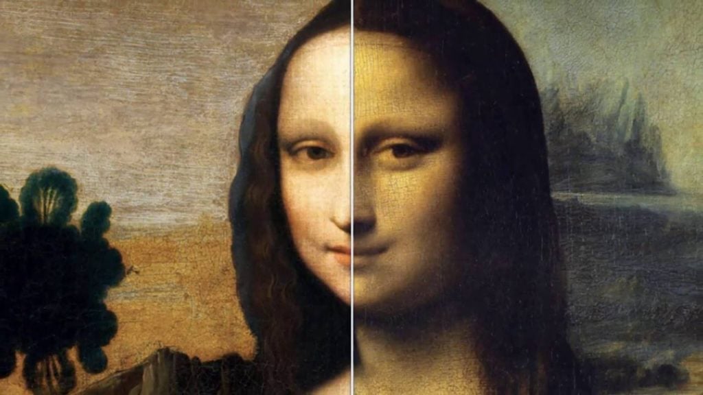 The Isleworth Mona Lisa and Leonardo da Vinci's original masterpiece. Courtesy of the Mona Lisa Foundation.