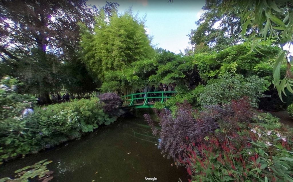 Monet's Giverny gardens, as seen on Google Street View.