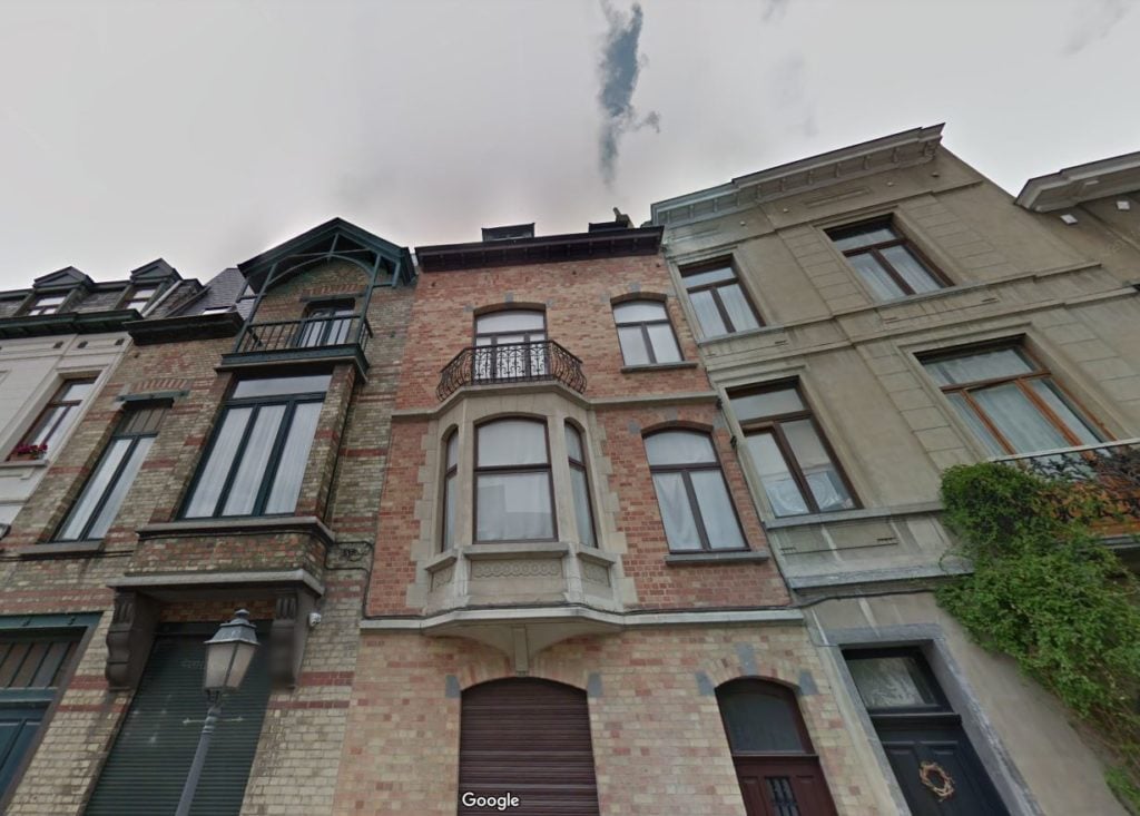 Magritte's home and studio in Brussels, as seen on Google Street View.