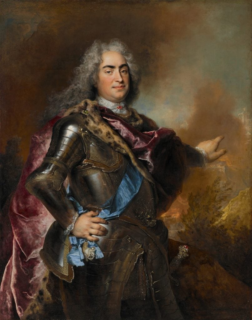 Nicolas de Largillière, French's portrait of Augustus the Strong, Elector of Saxony and King of Poland (around 1715)., Courtesy of the Nelson-Atkins Museum.