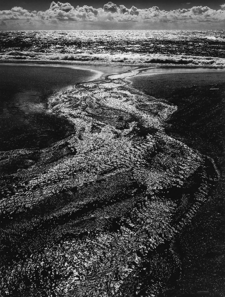 Ansel Adams Stream, Sea, Clouds, Rodeo Lagoon, CA, 1962