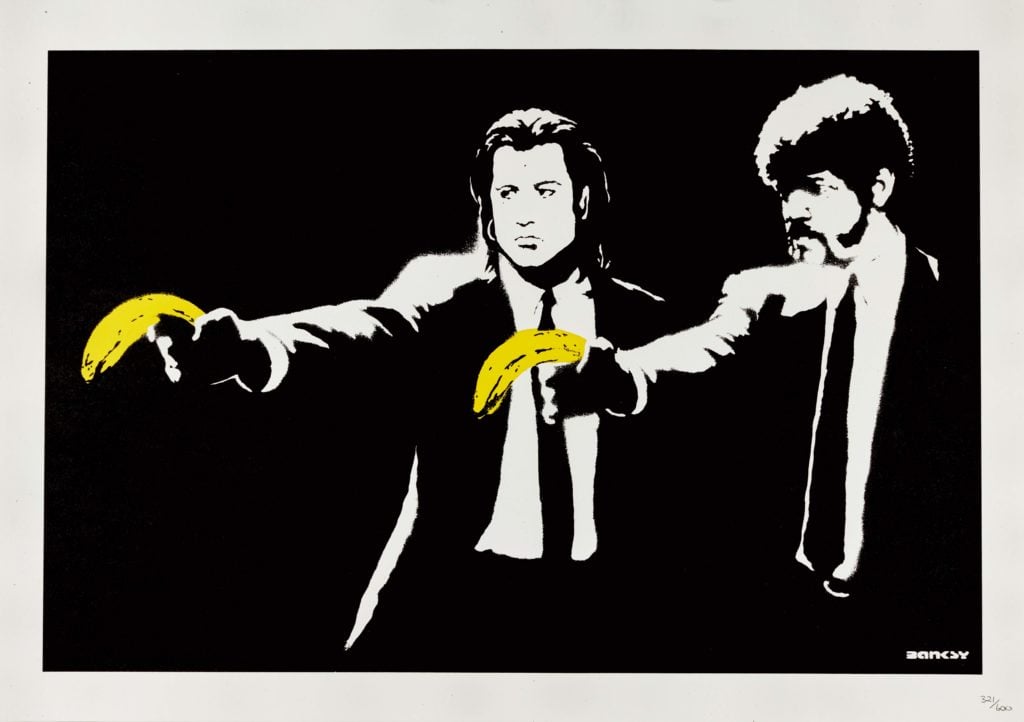 Banksy, Pulp Fiction. Courtesy of Sotheby's.