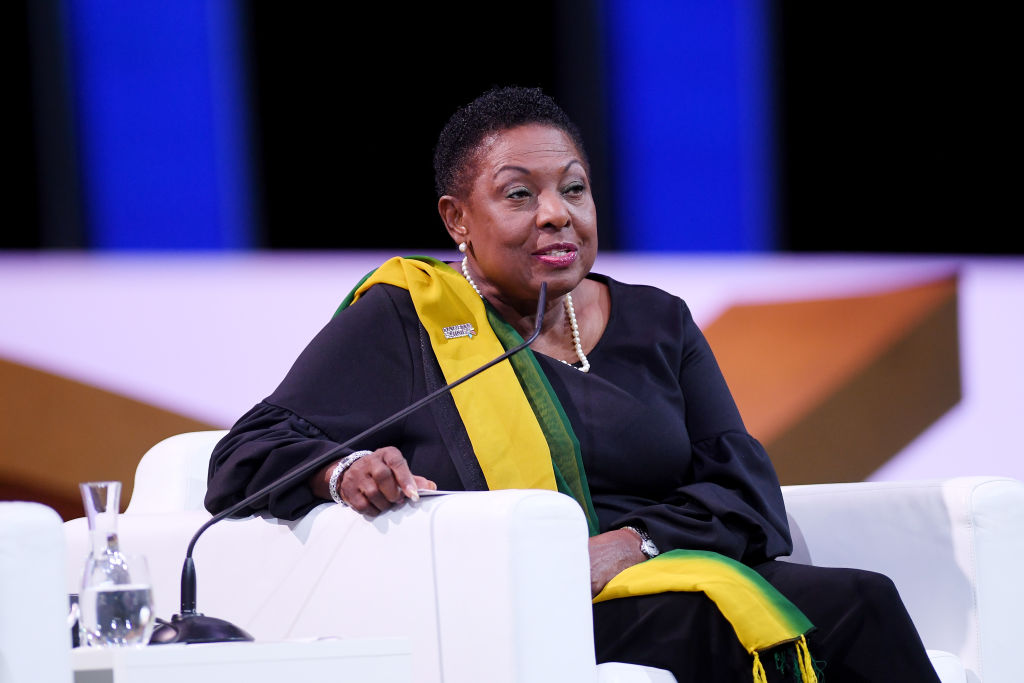 Jamaican culture minister Olivia Grange. Photo by Mike Hewitt - FIFA/FIFA via Getty Images.