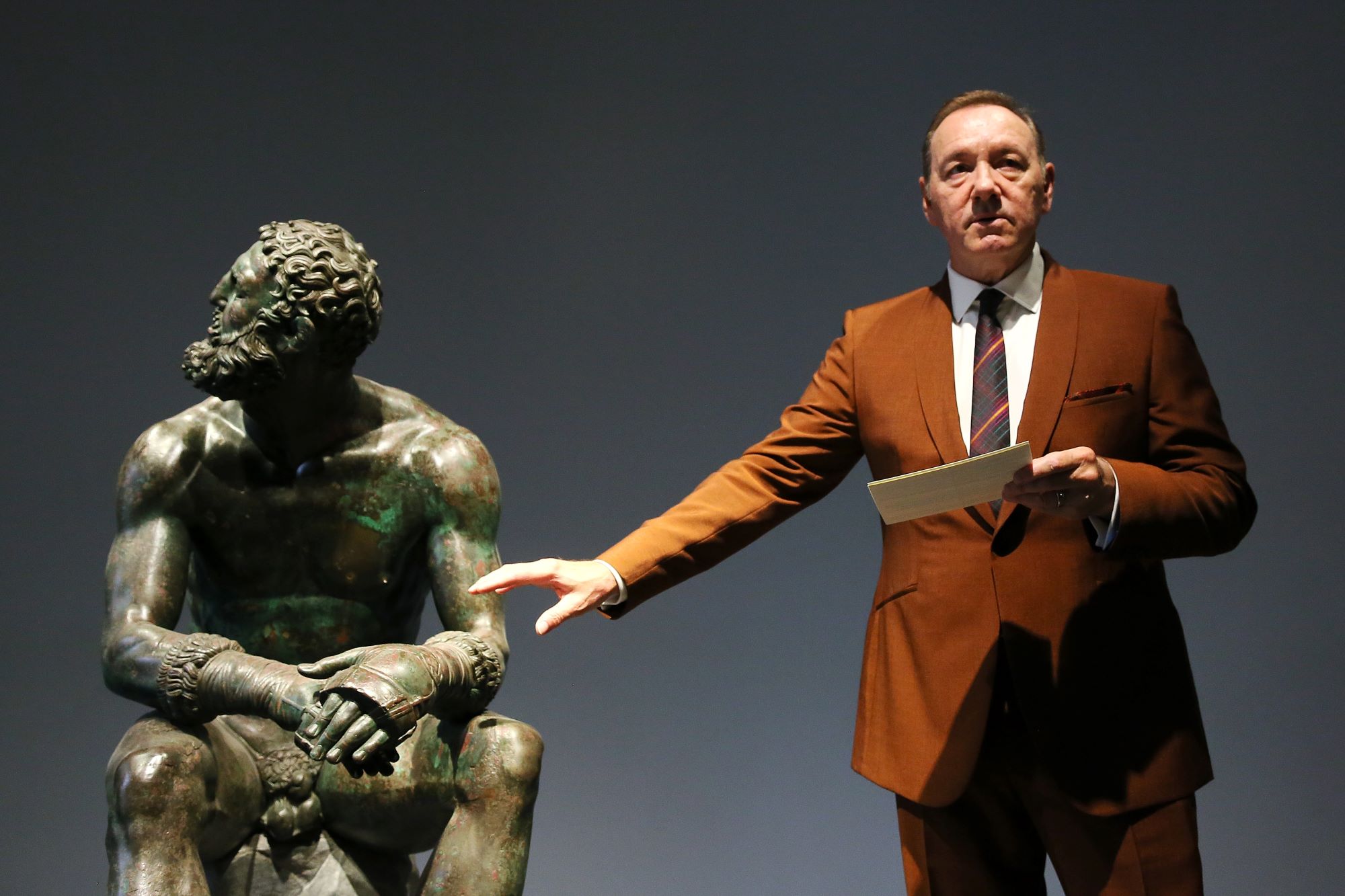 Actor Kevin Spacey attends the reading of the event The Boxer at Palazzo Massimo alle Terme, Rome, August 2, 2019. Photo by Ernesto Ruscio Getty Images.