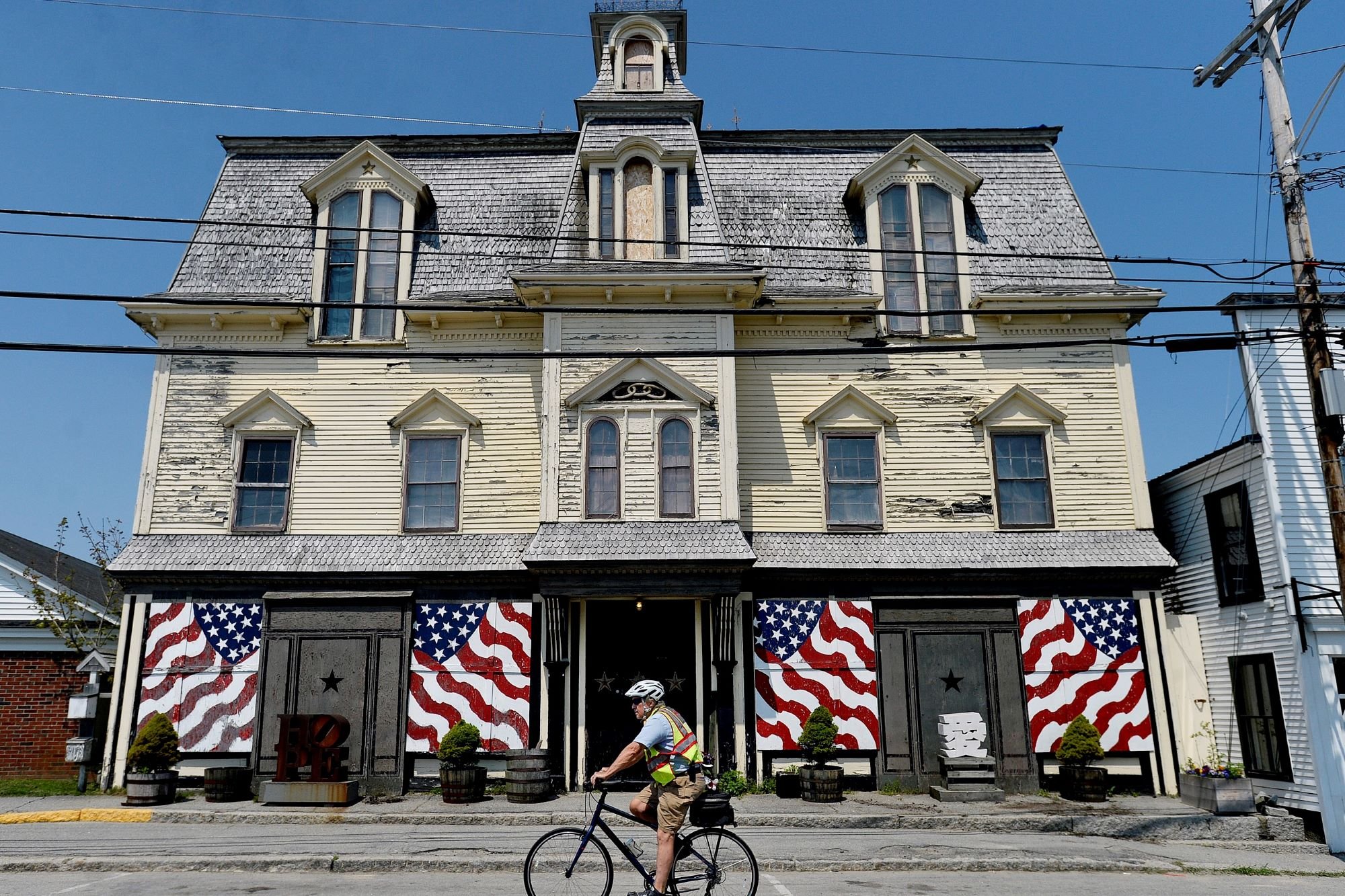 Robert Indiana's Vinalhaven home, Star of Hope. May, 2018. Staff photo by Shawn Patrick Ouellette, Portland Press Herald via Getty Images.