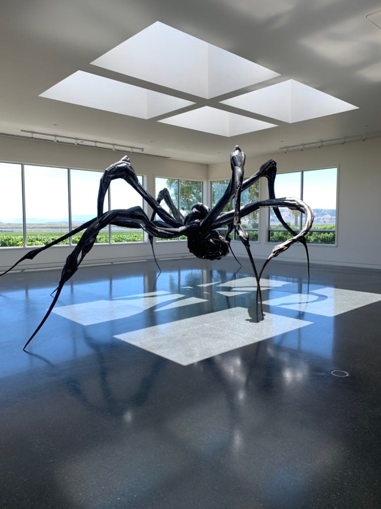 A Louise Bourgeois spider at the Donum Estate winery in Sonoma, California. Photo by Joey Lico. 