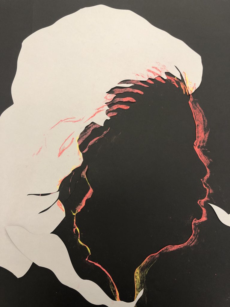 Kara Walker, preparatory drawing for <em>Quiet As It's Kept</em> (2019), a <em>New Yorker</em> cover paying tribute to the late author Toni Morrison. Courtesy of the <em>New Yorker<em>.