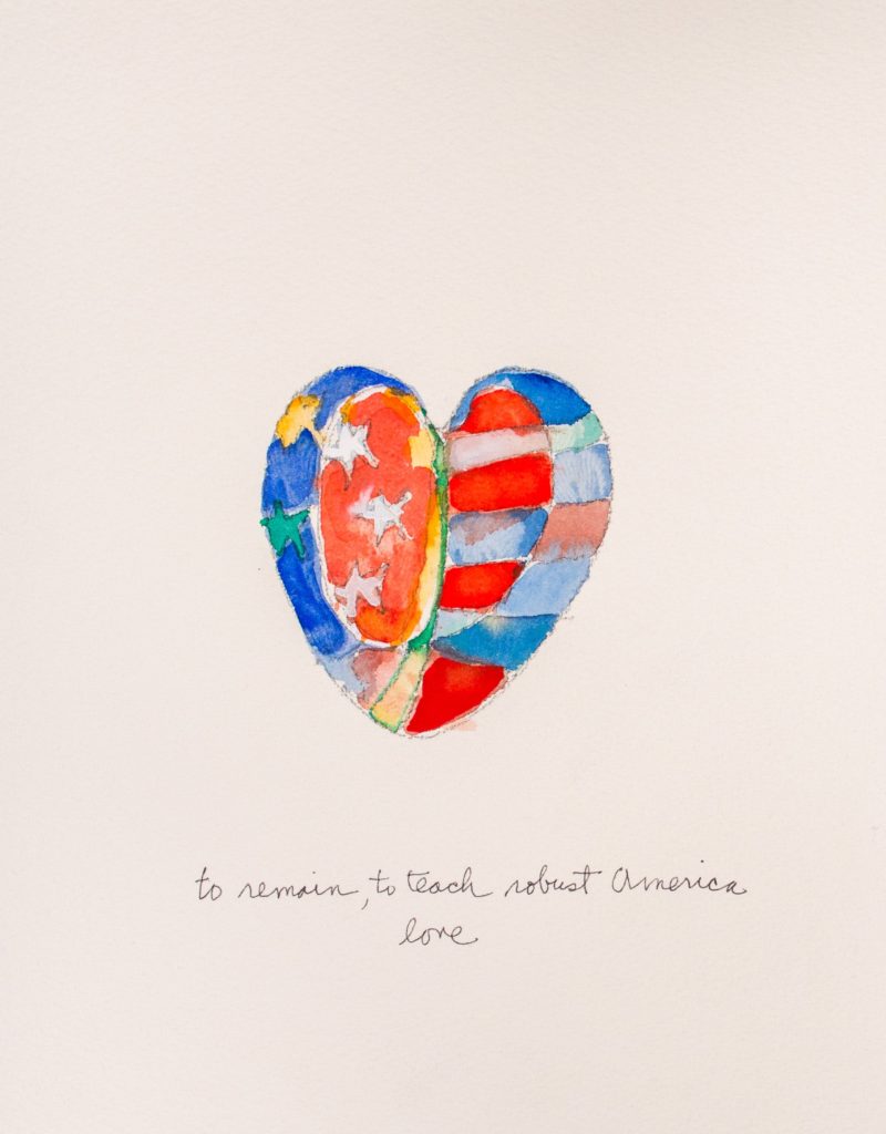 John Ransom Phillips, <em>To remain, to teach robust America love</em>(2004), from the exhibition "Robust American Love." A portion of the exhibition’s proceeds will benefit the Walt Whitman Initiative.