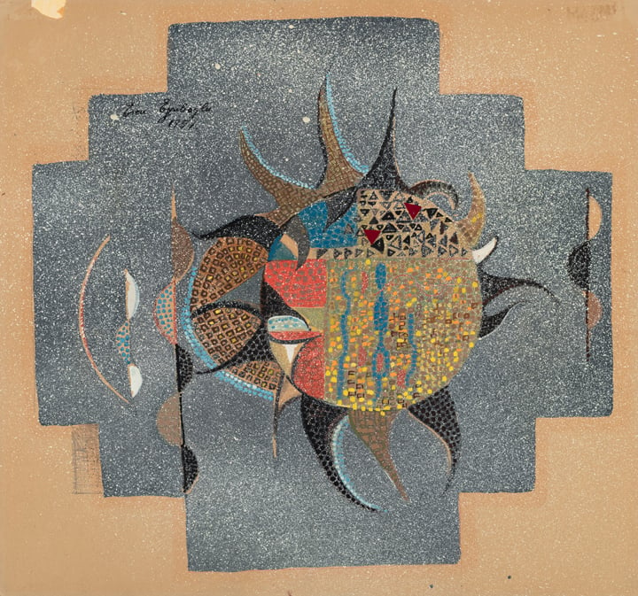 Eren Eyüboğlu, <i>Design for Mosaic</i> (1957). Courtesy of Grey Art Gallery.