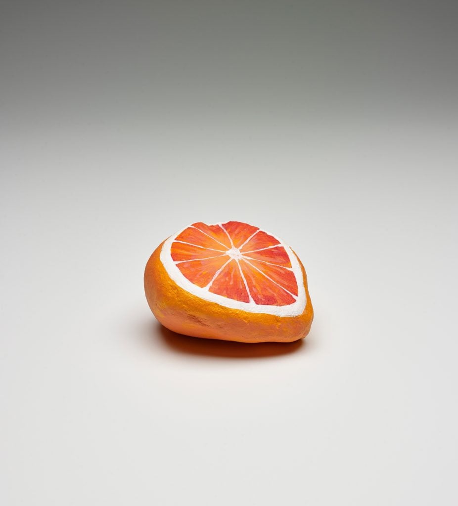 Nicolas Party, Blakam's Stone (Orange) (2016). Courtesy Phillips. Estimate: $12,000 - 18,000.