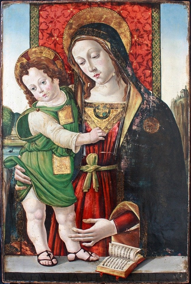 Pinturicchio, Madonna and Child. Photo courtesy of the Galleria Nazionale dell'Umbria.