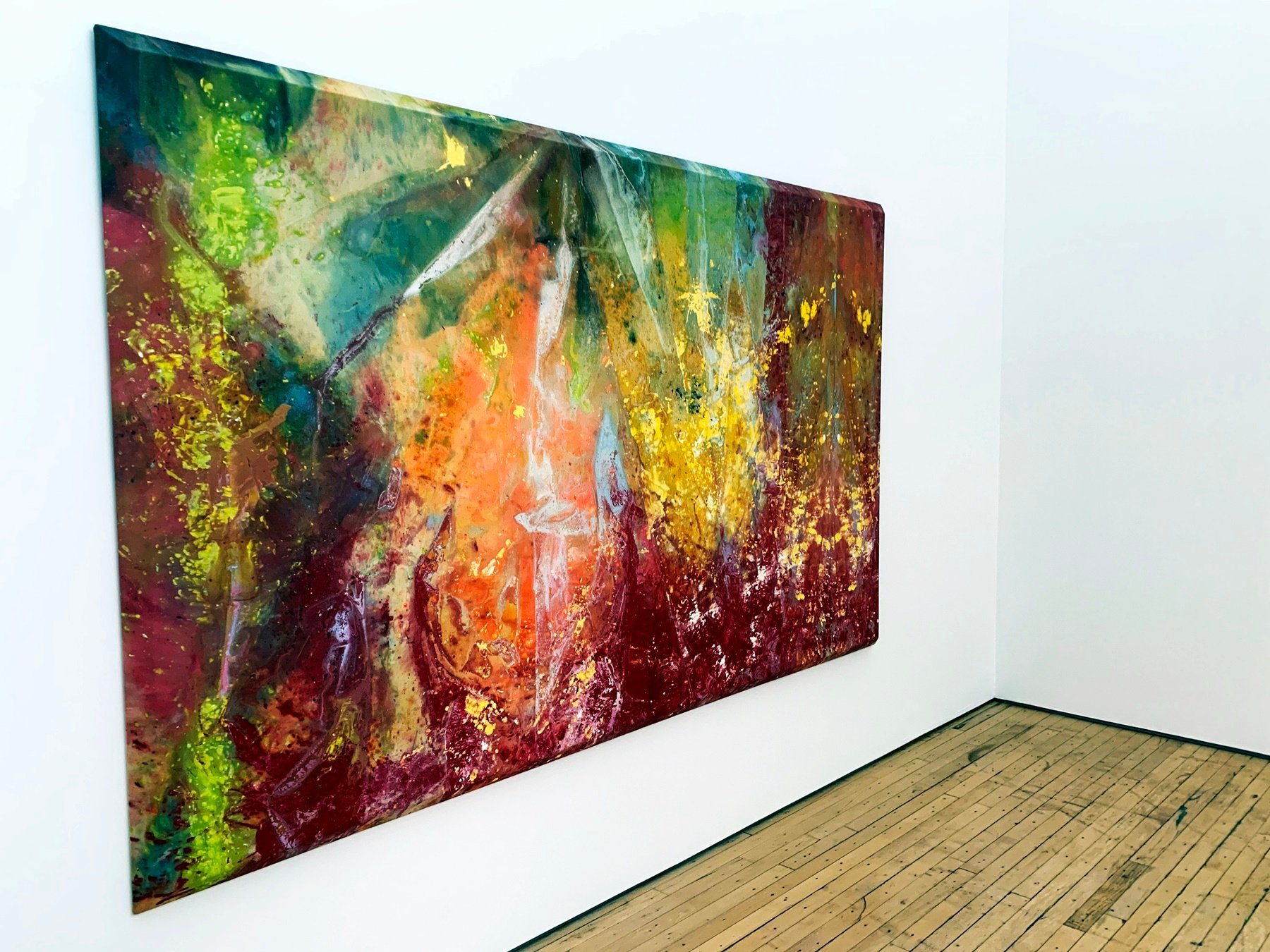 Painter Sam Gilliam Celebrated For His Boldly Colored Draped Canvases   Sam Gilliam Spread 2 