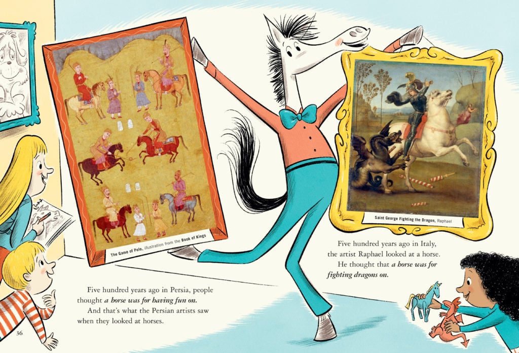 A page from Dr. Seuss’s Horse Museum, illustrated by Andrew Joyner. Courtesy of Beginner Books.