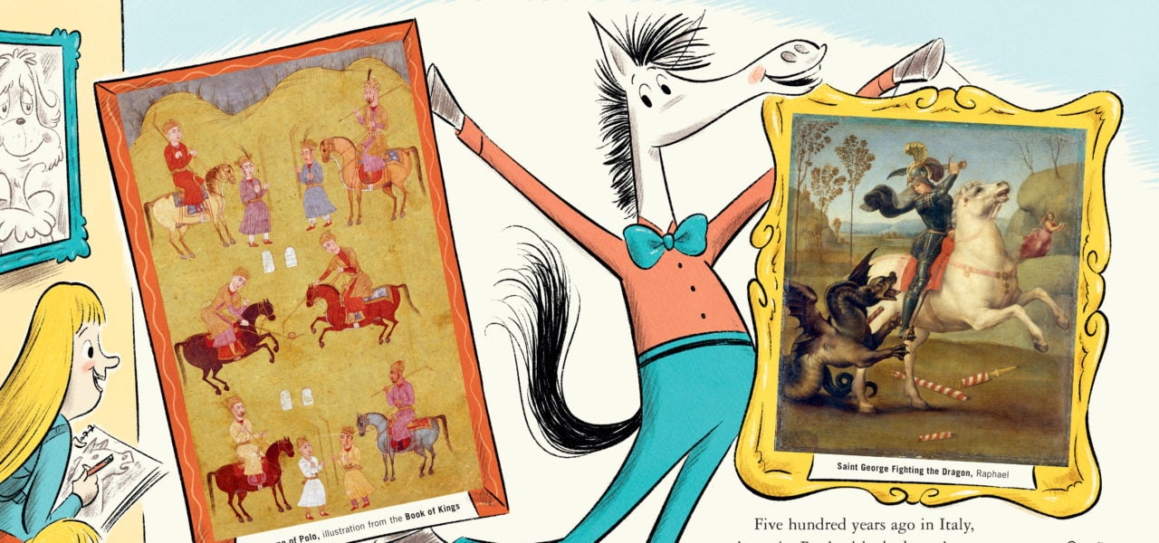 A page from Dr. Seuss’s Horse Museum, illustrated by Andrew Joyner. Courtesy of Beginner Books.