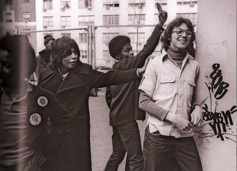 Al Diaz (far right) and friends in high school circa 1975.