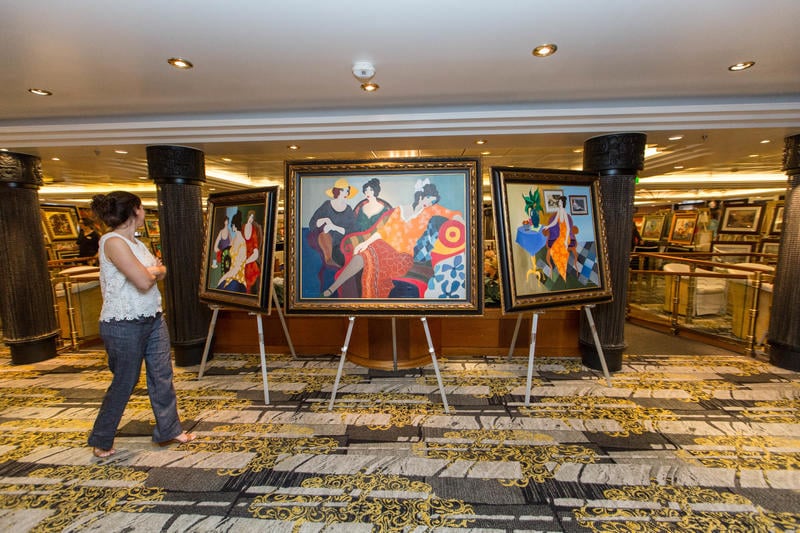 A Park West art auction in the Star Lounge on Royal Carribbean's Navigator of the Seas. This photo was posted publicly on the Cruise Critic, a Yelp-like website, by a user.