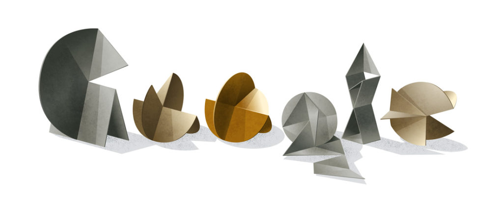 Google's Doodle honoring Lygia Clark’s 95th birthday, October 23, 2015. Courtesy of Google.