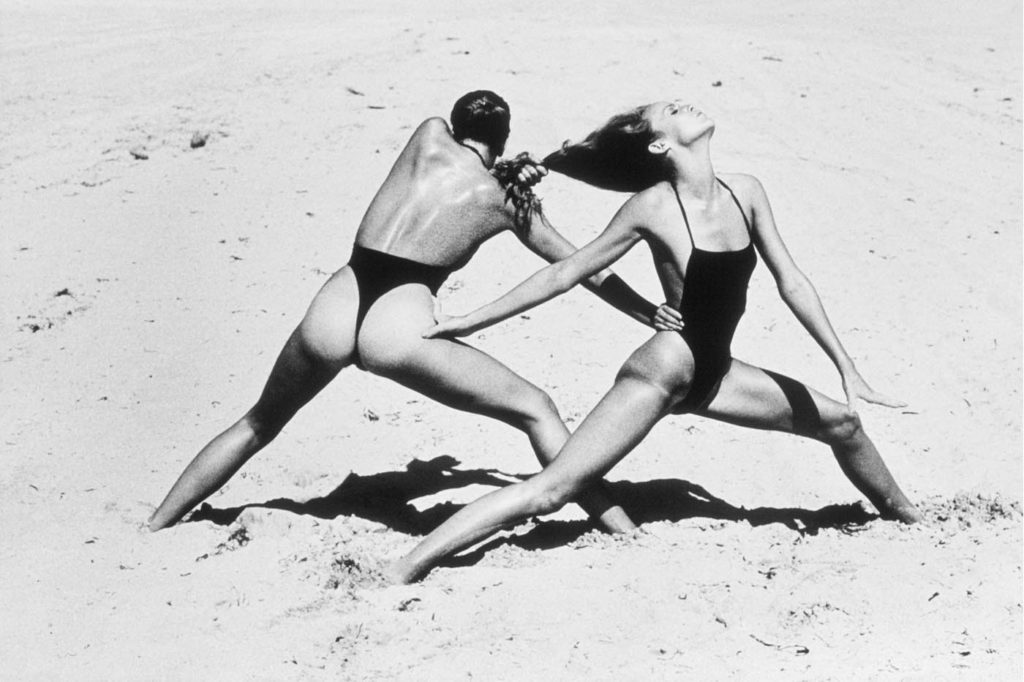 Helmut Newton, Beach Exercise (1975). Courtesy of ONGallery.