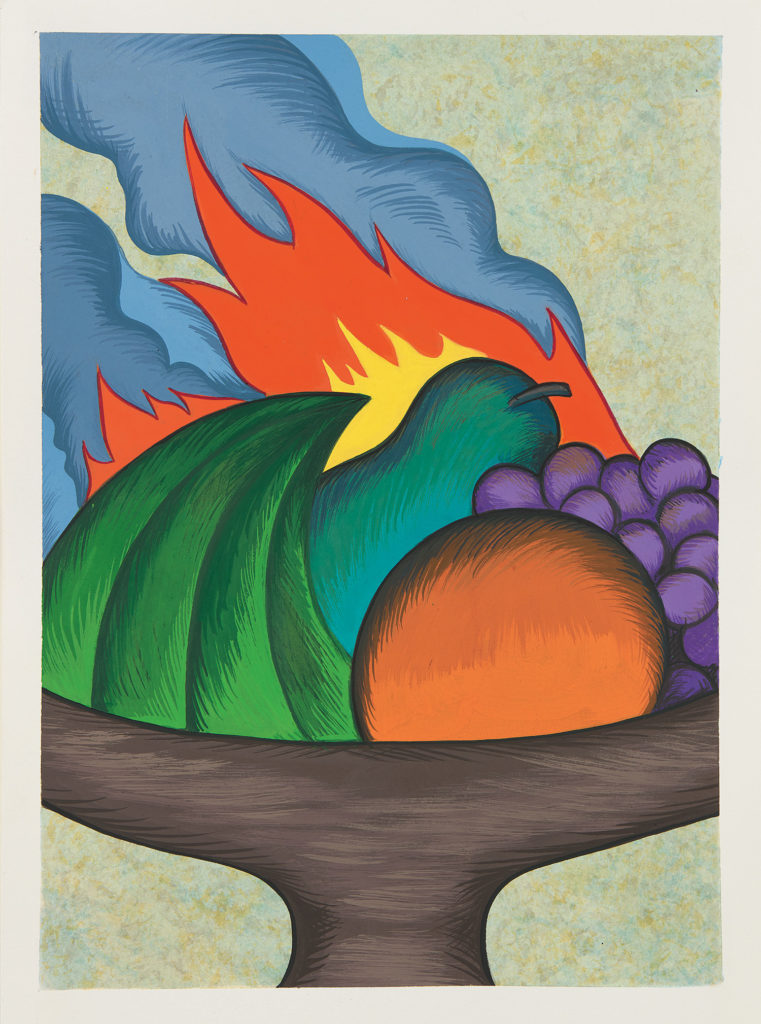 Julie Curtiss, <i>Fruit Bowl on Fire</i>, 2015. Courtesy of Phillips. 