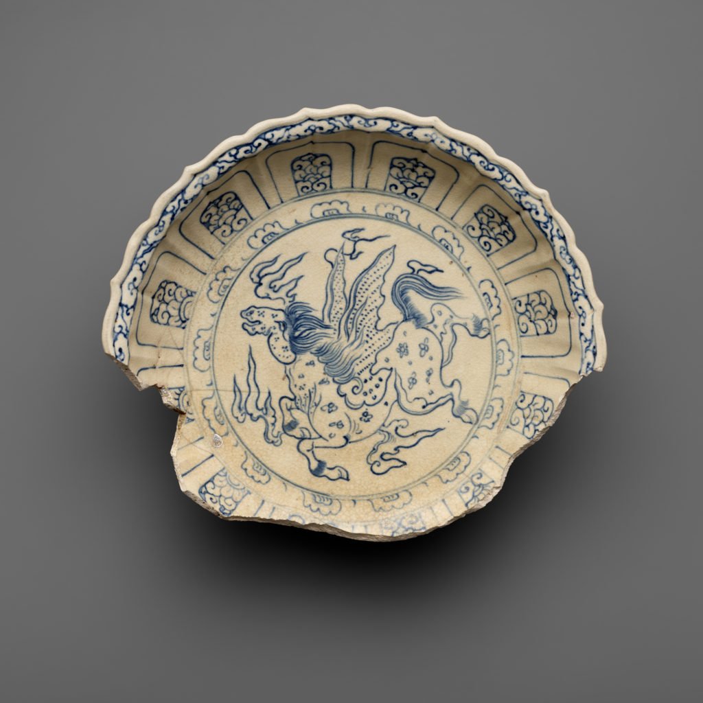 Fragmentary dish with design of a winged horse (circa 1450–1500), northern Vietnam. Photo courtesy of the Asian Art Museum, San Francisco.
