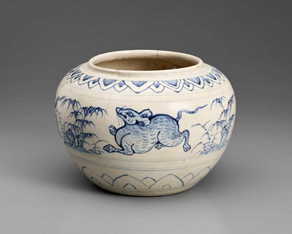 Blue-and-white jar (circa 1450–1500), northern Vietnam. Photo courtesy of the Asian Art Museum, San Francisco.