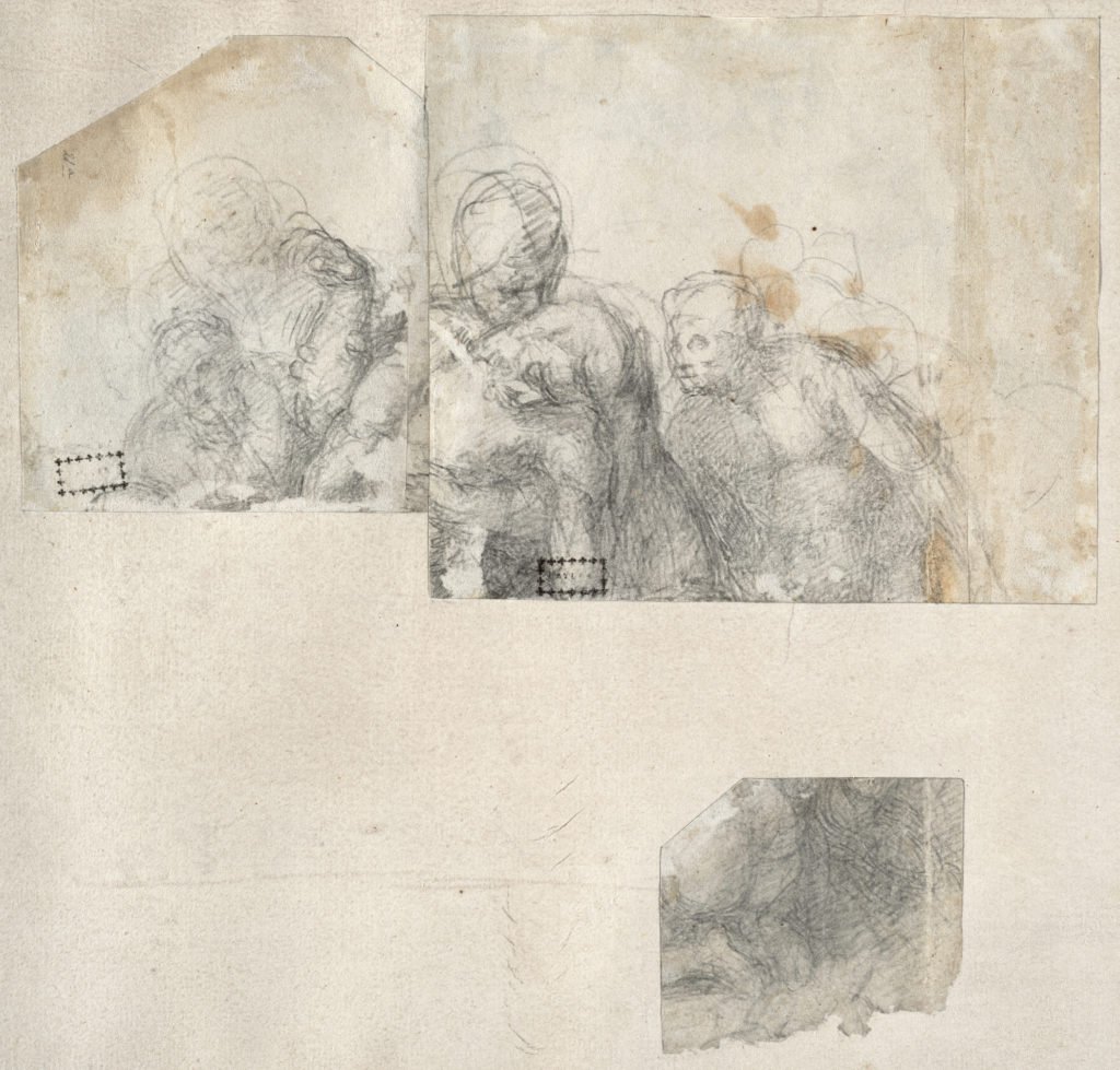Michelangelo, <em>Pietà (fragmentary)</eM>, circa 1550–55, verso. Courtesy of the Teylers Museum, Haarlem.
