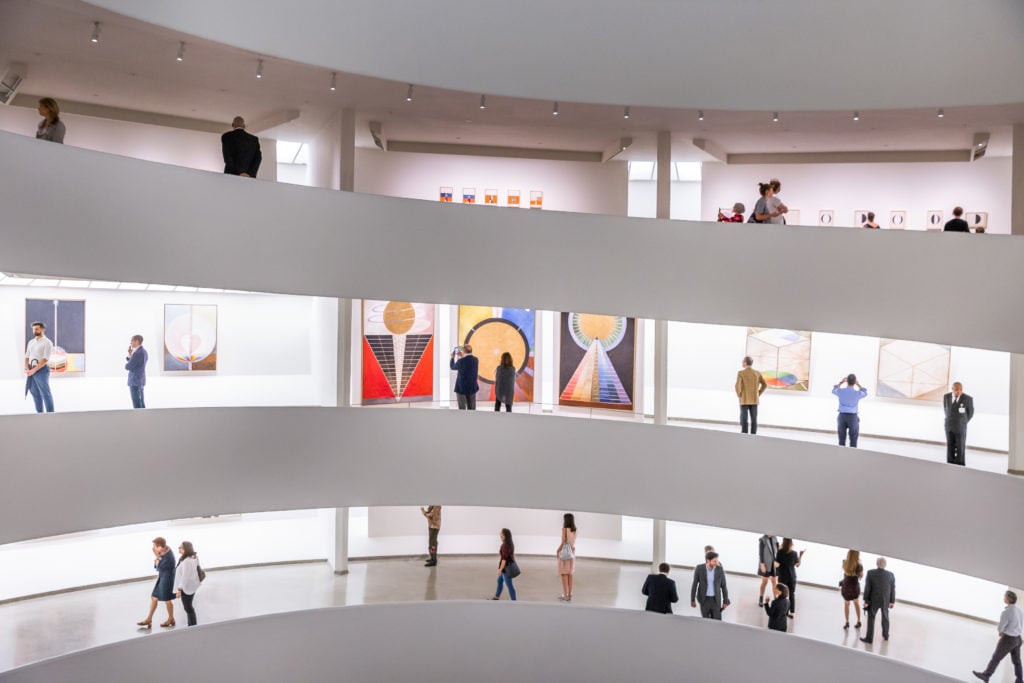 Opening for "Hilma af Klint: Paintings for the Future." Photo: Paul Rudd © Solomon R. Guggenheim Foundation.