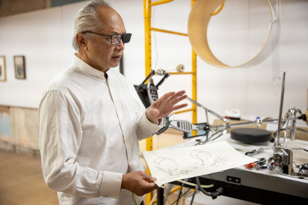 Mel Chin in his studio, 2019. Courtesy of the John D. & Catherine T. MacArthur Foundation.