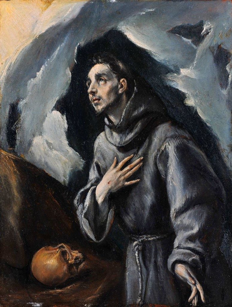 This painting, San Francesco was seized from the Ca 'dei Carraresi in Treviso on the last day of an El Greco show in 2016, under suspicion it was a forgery painted by Lino Frongia.