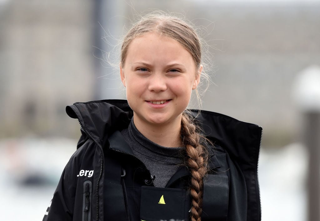 Climate change activist Greta Thunberg. Photo by Finnbarr Webster/Getty Images.