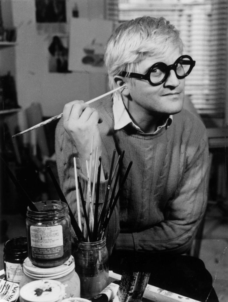 David Hockney in 1979. (Photo by Francis Goodman/Getty Images)