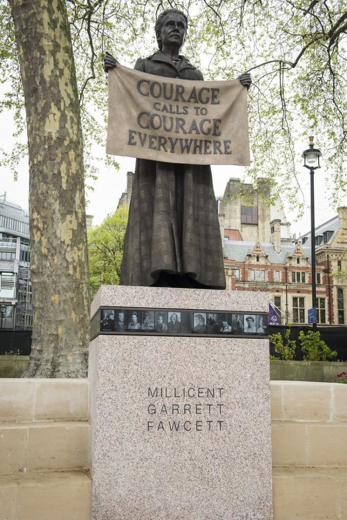 Statue of Millicent Fawcett by Gillian Wearing Commissioned by the Mayor of London with 14-18 NOW, Firstsite and Iniva to commemorate the centenary of the Representation of the People Act 1918, through the Government’s national centenary fund. Photo: GLA/Caroline Teo Courtesy Maureen Paley, London, Tanya Bonakdar Gallery, New York/ Los Angeles and Regen Projects, Los Angeles.