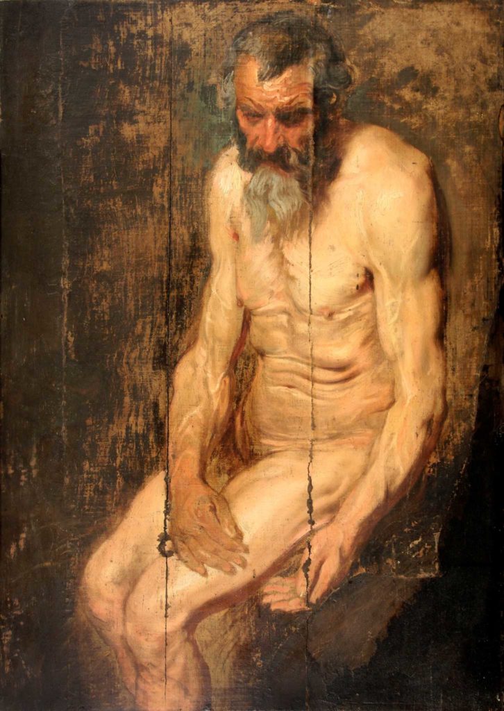 Anthony van Dyck, Study for Saint Jerome with an Angel (circa 1618–20), discovered by collector Albert B. Roberts. Photo courtesy of the Albany Institute of History & Art.